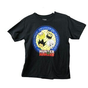 Hunter x Hunter Graphic T‎ Shirt Size XS Black Short Sleeve Cotton Circle Men